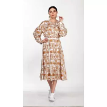 Платье Anna Majewska-1441 В цвете: Бежевый; Размеры: 50,46,48