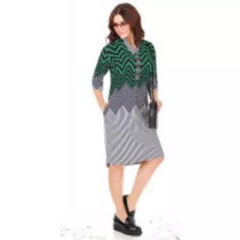 Платье Anna Majewska-986 В цвете: Зеленый; Размеры: 58,50,52,54