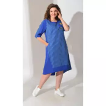 Платье Anna Majewska-A015 В цвете: Синий; Размеры: 50,52,48