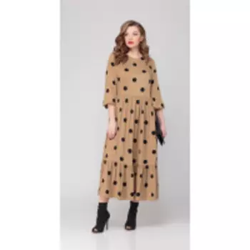 Платье Anna Majewska-М-1322 В цвете: Бежевый; Размеры: 46,44