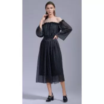 Платье ArtRibbon-3434P В цвете: Синий, Черный; Размеры: 44