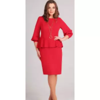 Платье Асолия-2375/1 В цвете: Красный; Размеры: 52
