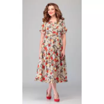 Платье Асолия-2478-5 В цвете: Разноцветный; Размеры: 50,54