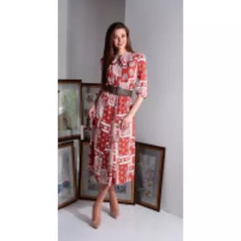 Платье Axxa-55122Д В цвете: Красный; Размеры: 50,52,48