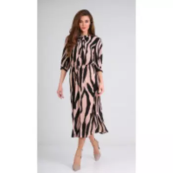 Платье Axxa-55122И В цвете: Черный, Розовый, Разноцветный; Размеры: 52