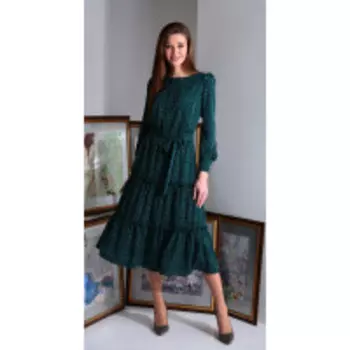 Платье Axxa-55135 А В цвете: Зеленый; Размеры: 50,52,54