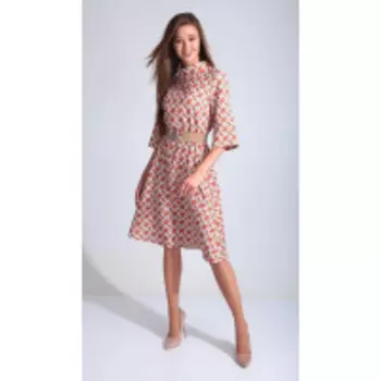 Платье Axxa-55155 В цвете: Бежевый; Размеры: 46,48,44