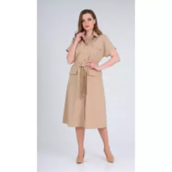 Платье Axxa-55171 В цвете: Бежевый; Размеры: 50,52,48