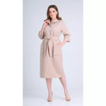 Платье Axxa-55176 В цвете: Бежевый; Размеры: 56,52,54