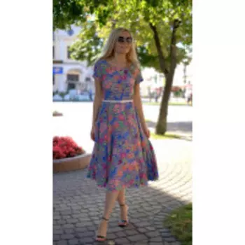 Платье Azzara-685 В цвете: Разноцветный; Размеры: 50,52,46