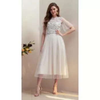 Платье Condra-4317 В цвете: Белый; Размеры: 50,46,48,44