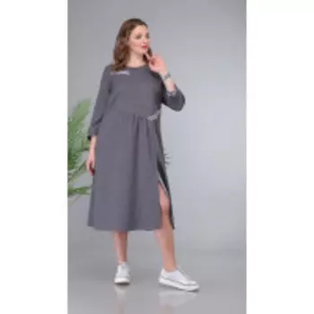 Платье Denissa Fashion-1333 В цвете: Серый; Размеры: 56,52,54