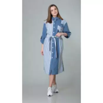 Платье Denissa Fashion-1349/1 В цвете: Синий; Размеры: 60,62