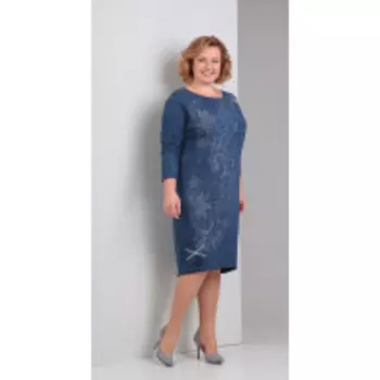 Платье Диамант-1267 В цвете: Синий; Размеры: 46,48