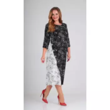 Платье Диамант-1552/1 В цвете: Черный; Размеры: 56,52,54