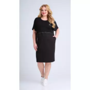 Платье Диамант-1662/1 В цвете: Черный; Размеры: 56,58,50,52,48,54