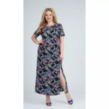 Платье Диамант-1681 В цвете: Разноцветный; Размеры: 56,52,54