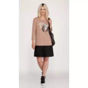 Платье DilanaVIP-1607 В цвете: Бежевый; Размеры: 50,46,48,44