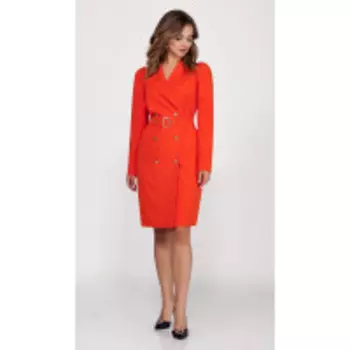 Платье DilanaVIP-1620/1 В цвете: Красный, Оранжевый; Размеры: 46,48,44,42