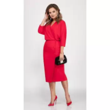 Платье DilanaVIP-1629 В цвете: Красный; Размеры: 50,46,48