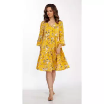 Платье DilanaVIP-1670-2 В цвете: Желтый; Размеры: 50,52,46,48,44