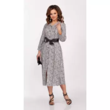 Платье DilanaVIP-1697 В цвете: Серый; Размеры: 50,52,48