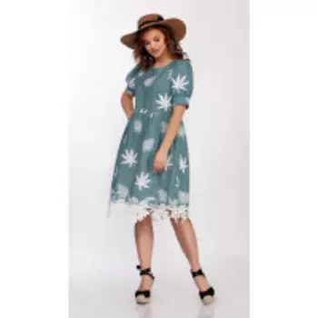 Платье DilanaVIP-1718 В цвете: Голубой; Размеры: 50,46,48,44