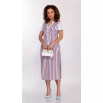 Платье DilanaVIP-1747 В цвете: Розовый; Размеры: 50,52,46,48