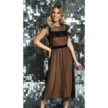 Платье DiLiaFashion-0418 В цвете: Черный, Бежевый; Размеры: 50,52,46,48,44,42