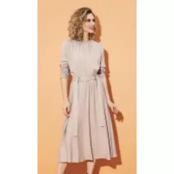 Платье DiLiaFashion-0449 В цвете: Бежевый; Размеры: 44,42