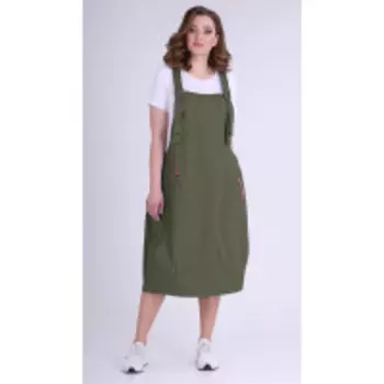 Платье Elga-607/1 В цвете: Зеленый; Размеры: 58,60,62