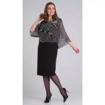 Платье Elga-693 В цвете: Черный; Размеры: 56,58,60