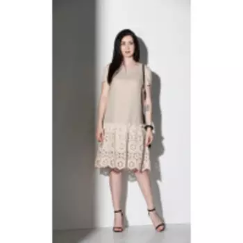 Платье ElPaiz-657 В цвете: Бежевый; Размеры: 52,48