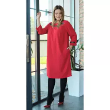 Платье Fantazia Mod-3617 В цвете: Красный; Размеры: 56,58,52,54