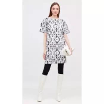 Платье Favorini-31178 В цвете: Белый, Черный; Размеры: 46,44,42