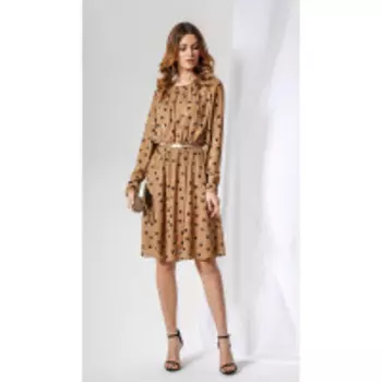 Платье FIORRI-1016 В цвете: Коричневый; Размеры: 50,52,48,54,44