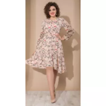 Платье Галеан Cтиль-744/1 В цвете: Бежевый; Размеры: 50,52,46,48