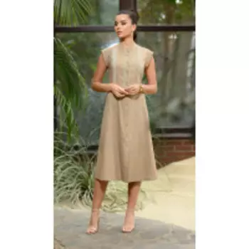 Платье Галеан Cтиль-810/1 В цвете: Бежевый; Размеры: 50,52,46,48,54,44