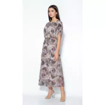 Платье Gizart-7007-5 В цвете: Бежевый, Разноцветный; Размеры: 50,52,48,54