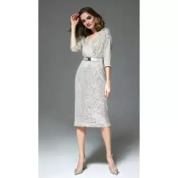 Платье Gizart-7411 В цвете: Бежевый; Размеры: 50,52