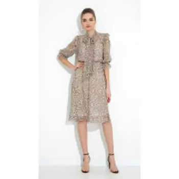 Платье Gizart-7499 В цвете: Бежевый; Размеры: 50,46,48,44
