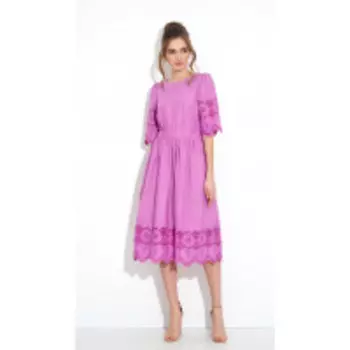 Платье Gizart-7509-1 В цвете: Розовый; Размеры: 50,46,48,44