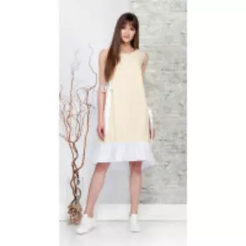 Платье Ивелта плюс-1642 В цвете: Желтый; Размеры: 48,44