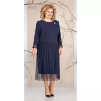 Платье Ивелта плюс-1666 В цвете: Синий; Размеры: 56,60