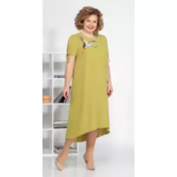 Платье Ивелта плюс-1684/1 В цвете: Зеленый; Размеры: 50