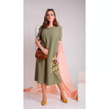 Платье Ивелта плюс-1705 В цвете: Зеленый; Размеры: 60