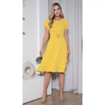 Платье Юрс-20-355-1 В цвете: Желтый; Размеры: 50,52