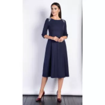 Платье Юрс-20-446-1 В цвете: Синий; Размеры: 50,52,46,48,54,44