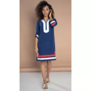 Платье Юрс-21-578-1 В цвете: Синий; Размеры: 56,50,52,46,48,54