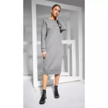 Платье Kaloris-1643-1 В цвете: Серый; Размеры: 56,52,54